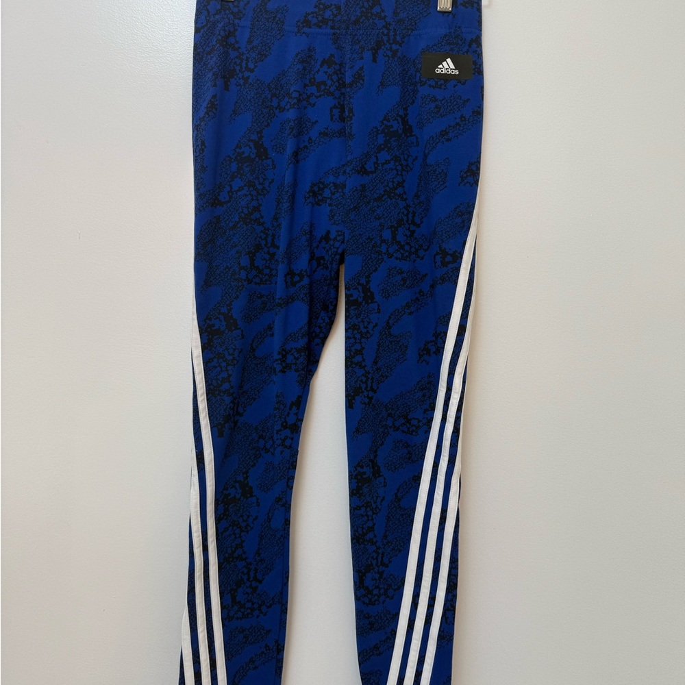 Adidas  Blue snakeskin Patterned Leggings
